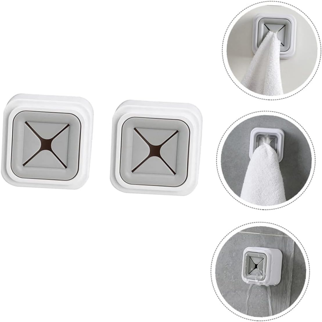 DECHOUS 3Pcs Self Adhesive Towel Holders for Bathroom Kitchen