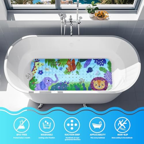Linoows - Non-Slip Bathtub Mat 4016 Forest Animal Design