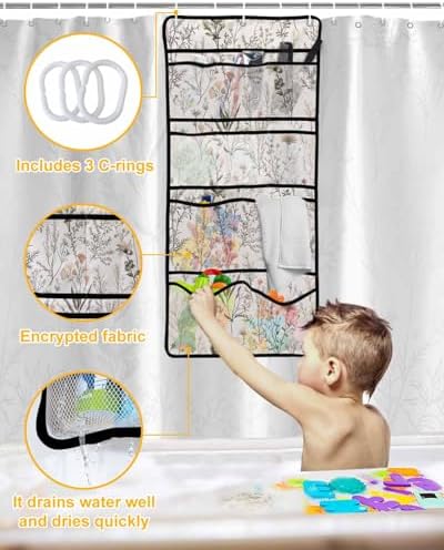 Shower Caddy Set with 10 Pockets for Organization and Style