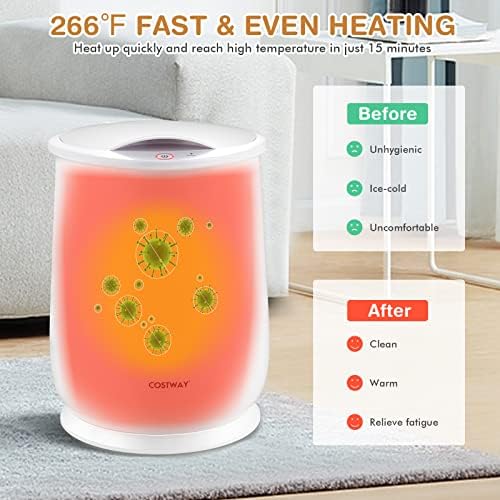COSTWAY 21L Large Towel Heater with Flip-top Lid