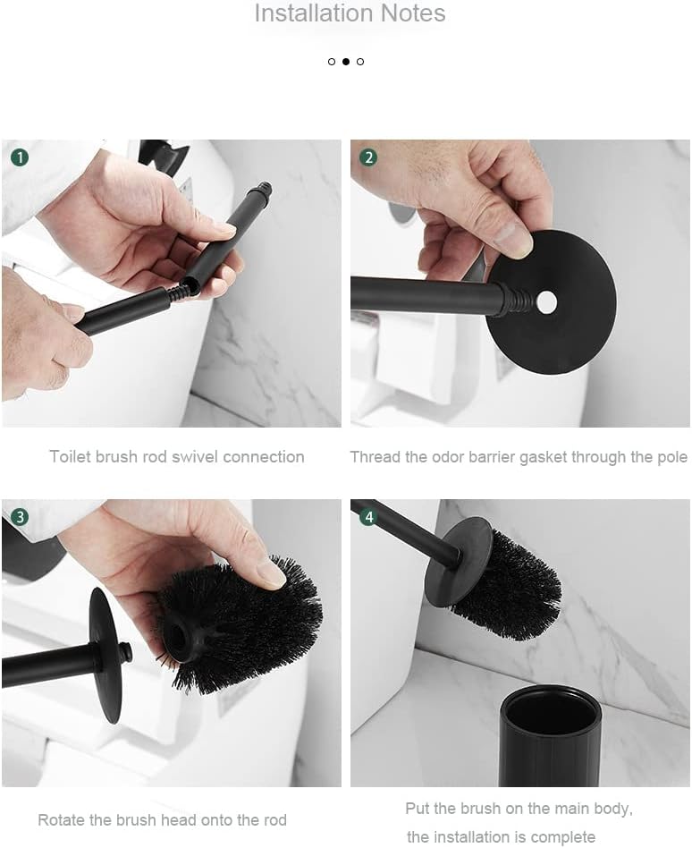 Toilet Brush with Anti-Drip Handle Durable and Compact