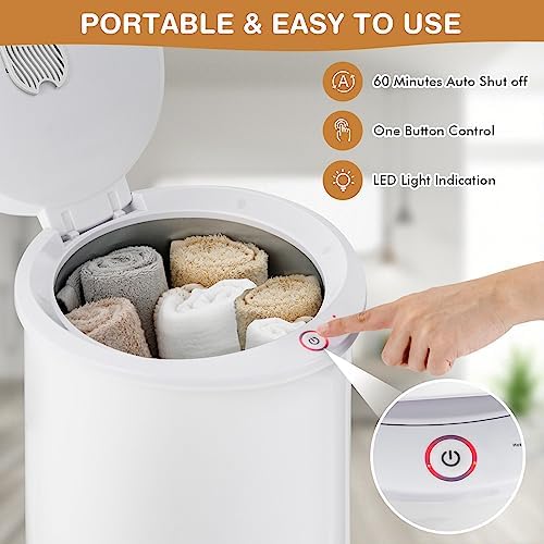 COSTWAY 21L Large Towel Heater with Flip-top Lid