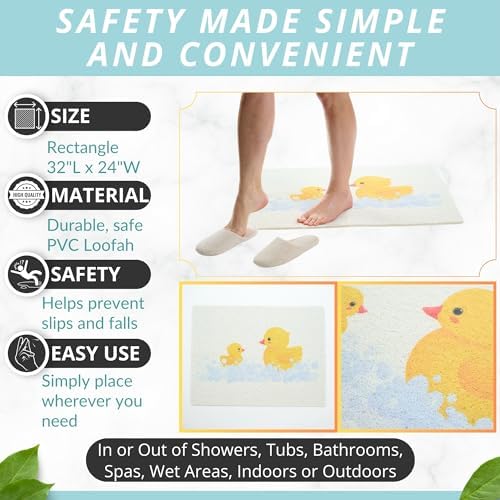 Enkosi Non-Slip Shower Mat - Durable Bath mat for wet areas