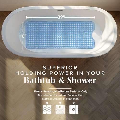 SlipProof Bathtub mat Power Grip 39x16