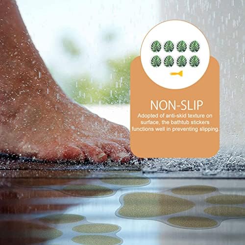 Zerodeko Non Slip Bathtub Decals Leaf Shape for Kids