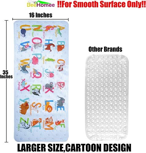 Cartoon Non Slip Bathtub Mat for Kids - 34x15 Inch