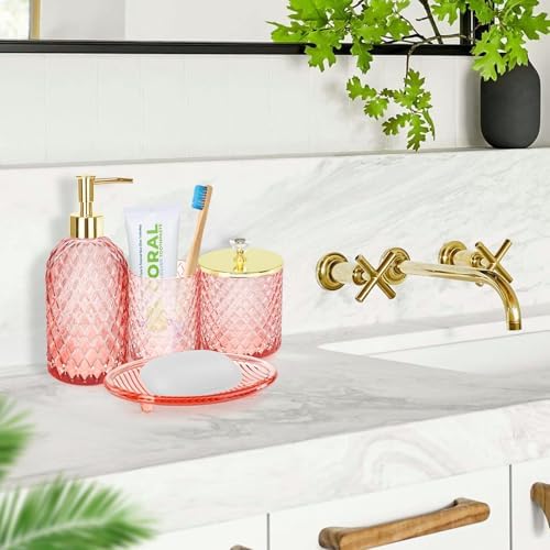 Haturi Pink Bathroom Accessories Set
