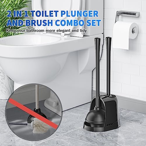 LOVLOY 2 Pcs Toilet Plunger and Brush Set