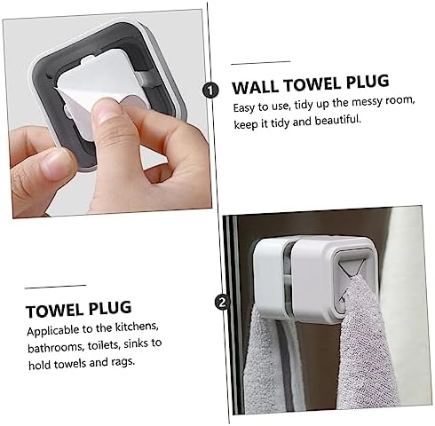 DECHOUS 3Pcs Self Adhesive Towel Holders for Bathroom Kitchen