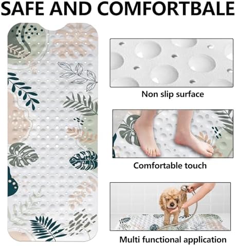 LNOND Boho Extra Long bathtub mat