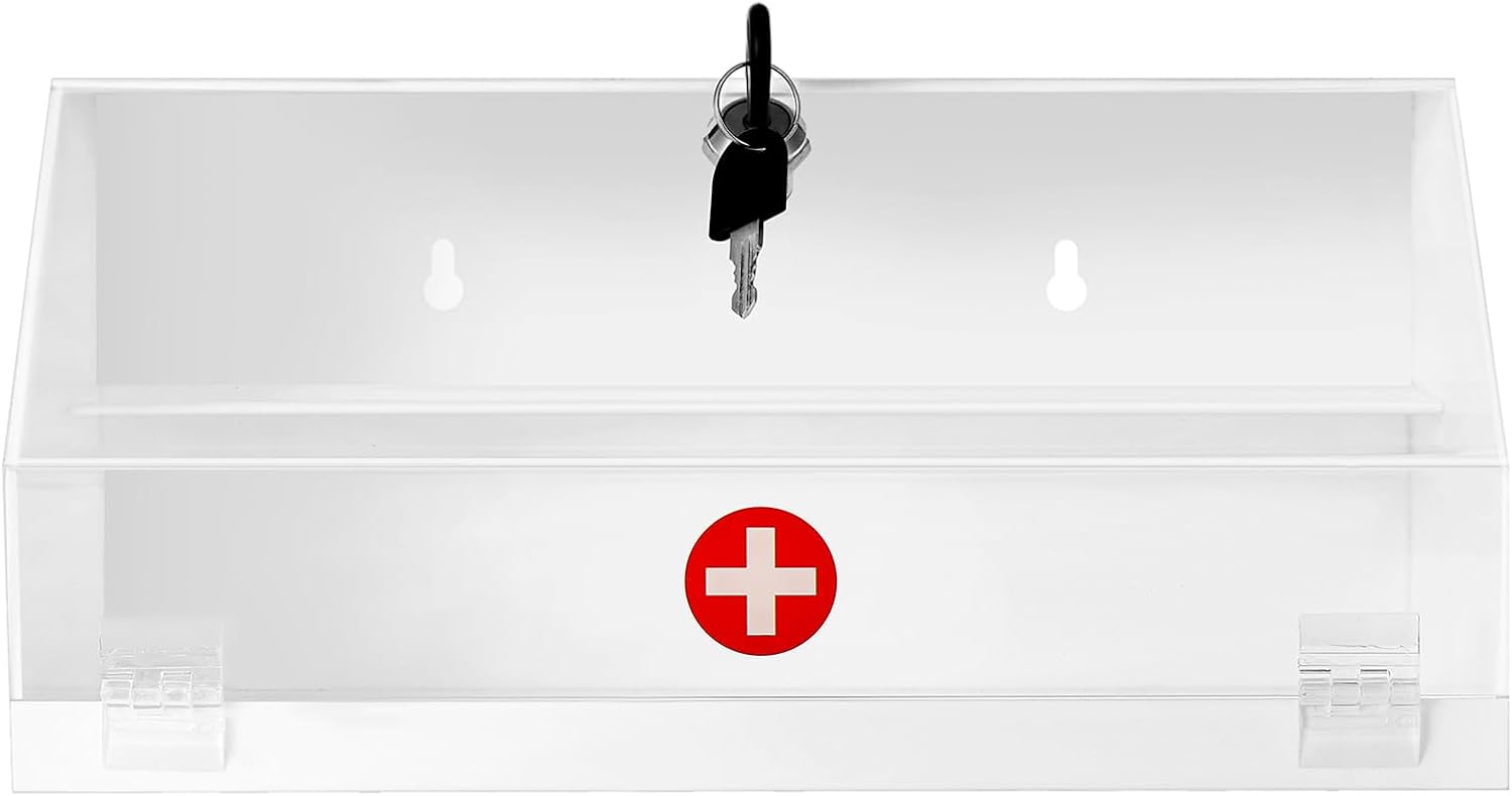 CiaoHER Wall Mount Acrylic Medicine Lock Box Yourutions in Just One Click