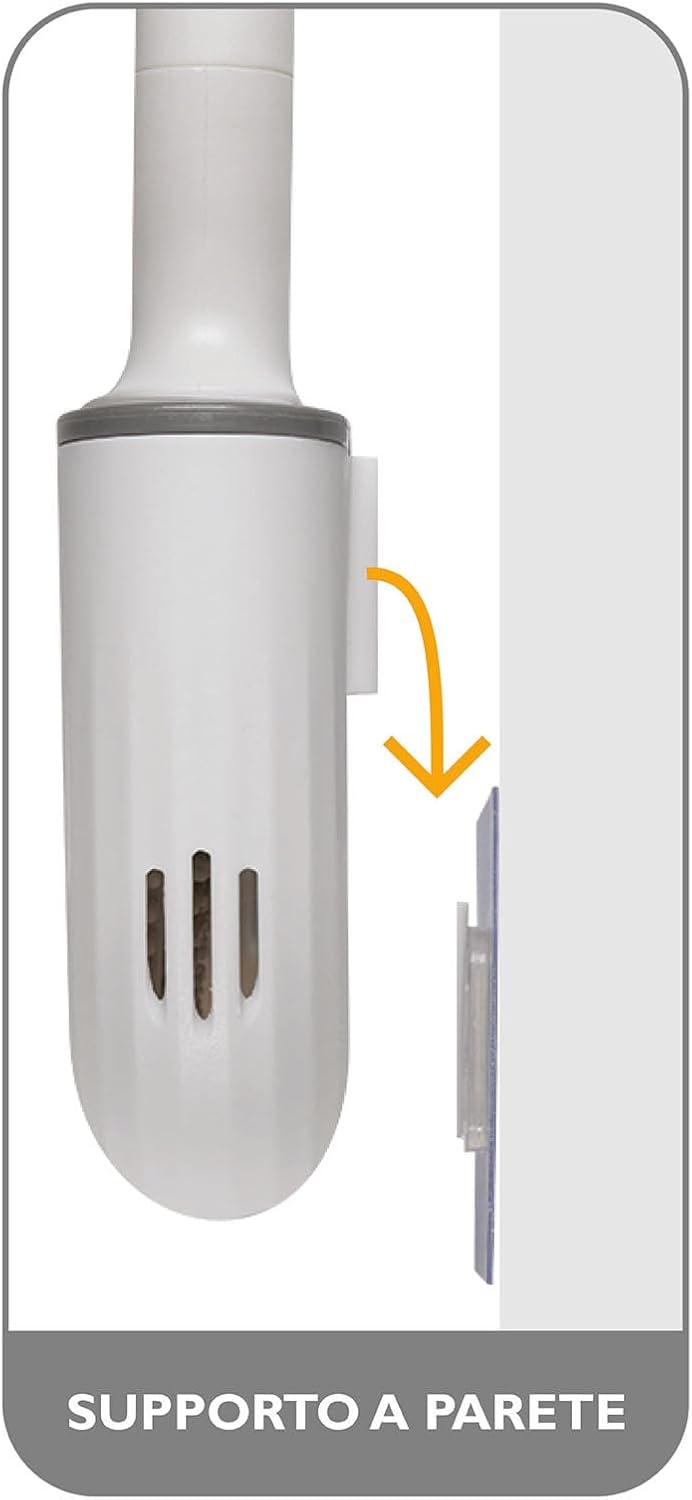 Detachable Hanging Toilet Brush with Adhesive Hook - Compact for Home Travel Use