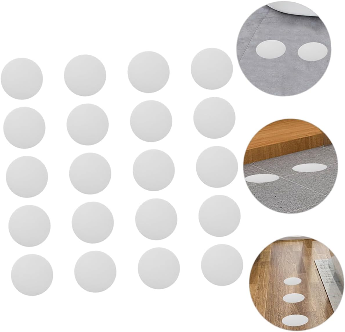 20pcs Non-Slip Bath Stickers Transparent Stick-Free Relax for Bathroom Kitchen