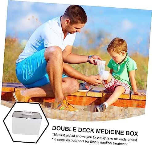 SAFIGLE Dual Medicine Organizer Box