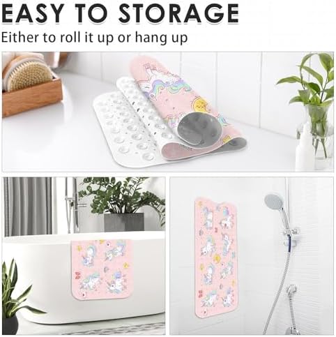 Stunning Kawaii Unicorns Bathtub Mat for Kids