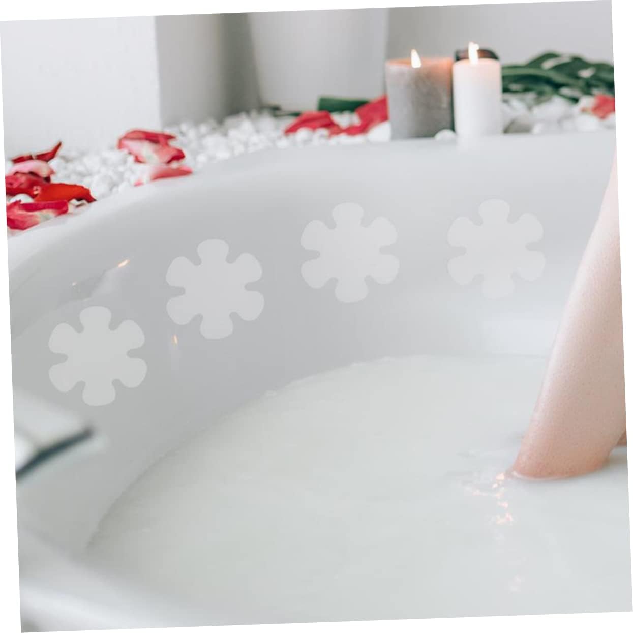 12pcs Flower Non-Slip Bathtub Stickers