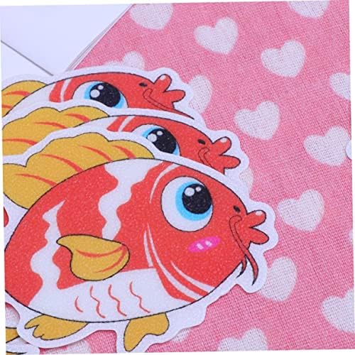 PRETYZOOM 6pcs Fish Design Anti Slip Bathtub Stickers