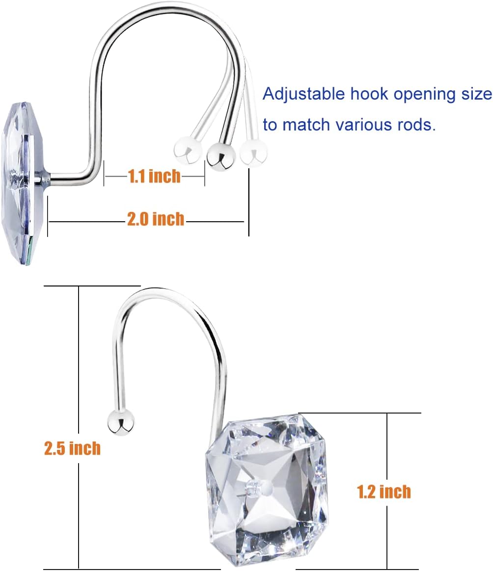 Stainless Steel Decorative Shower Curtain Hangers