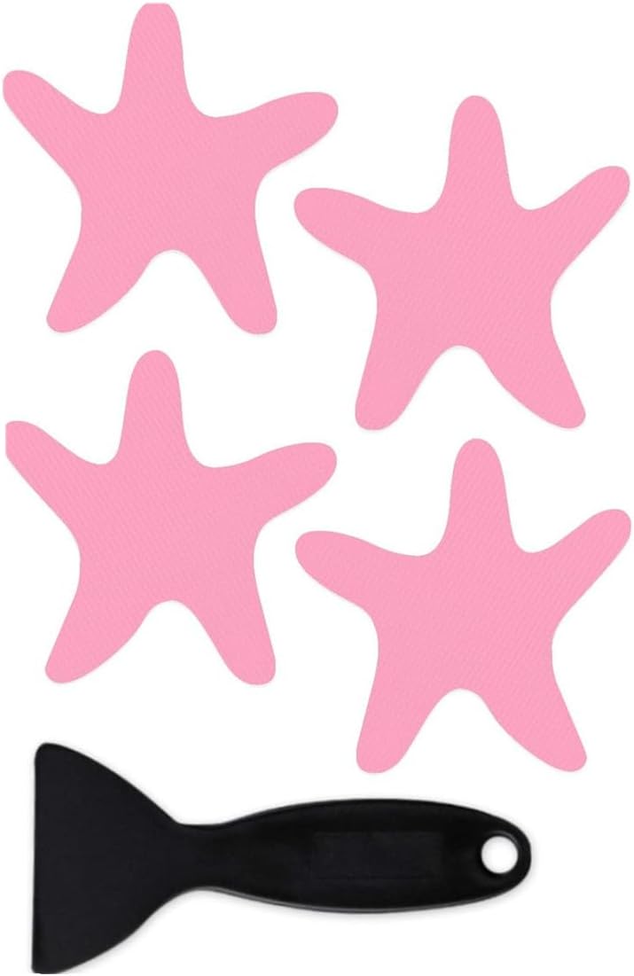 Anti Slip Shower Stickers 24 PCS Pink Safety Decals