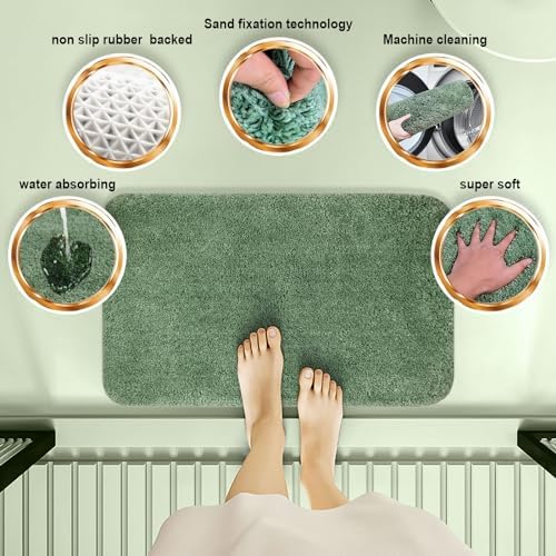 Luxury 4-Piece Bathroom Set with Waterproof shower curtain Soft Rugs