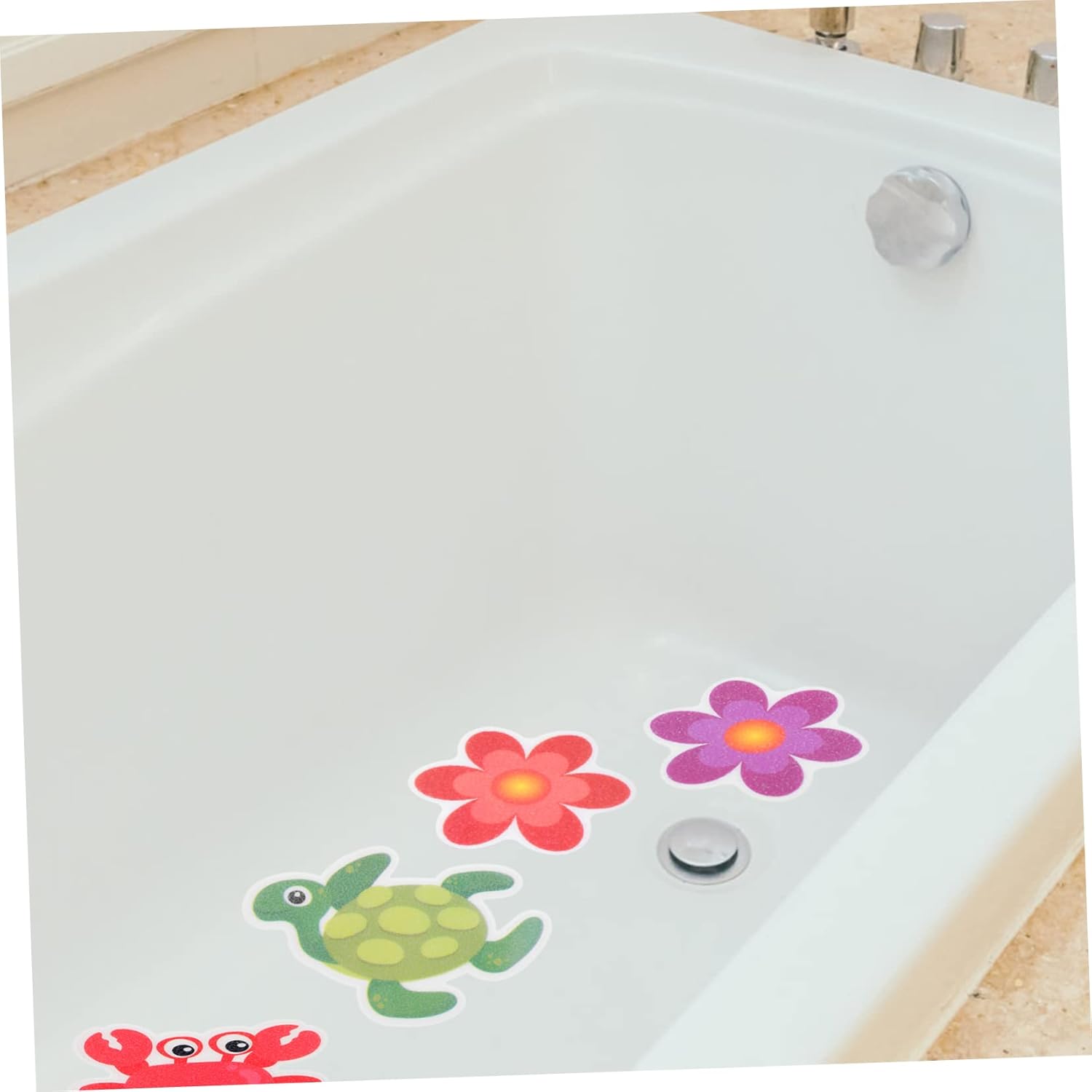 Ciieeo Anti-Slip Bathtub Stickers with Cartoon Animals 21 Pieces Set