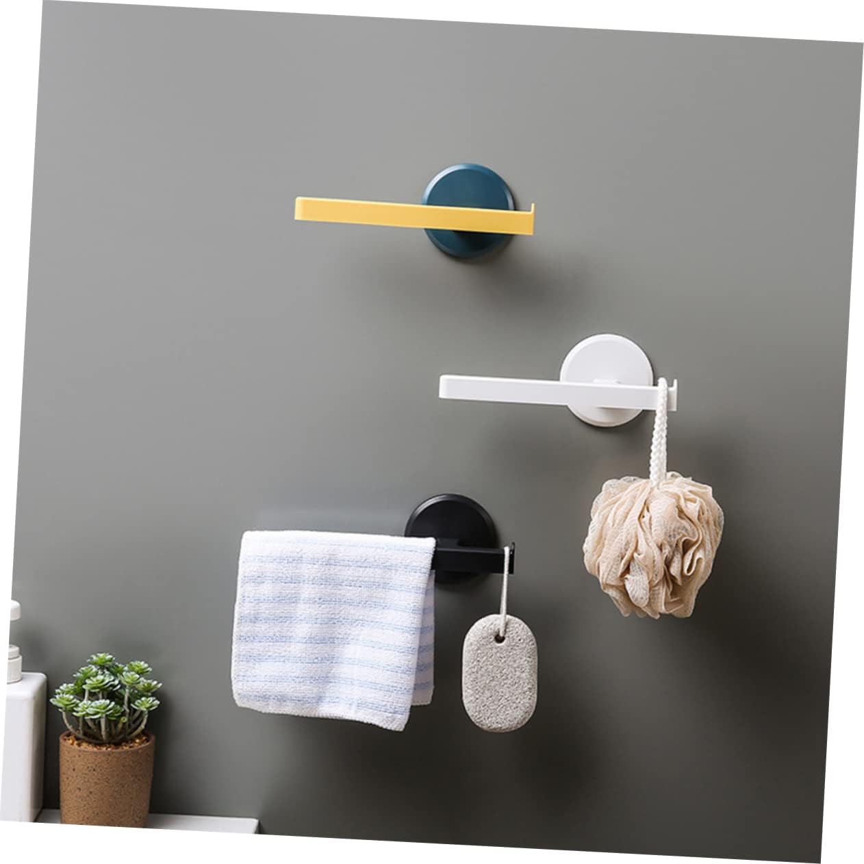 2Pcs Wall Mounted Towel Rack for Bathroom Space Organization