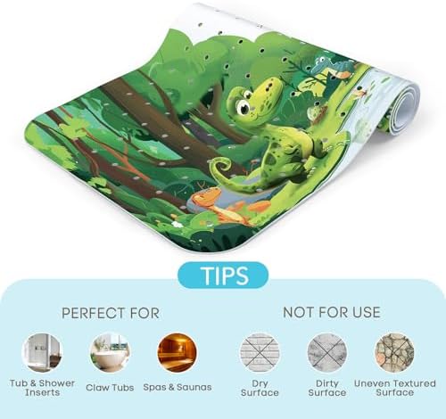 SHUCHING Dinosaur Bath Mat 40X16 Inch Non Slip