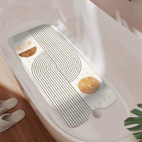 Non Slip Bath Mat with Suction Cups 40x16 Inch