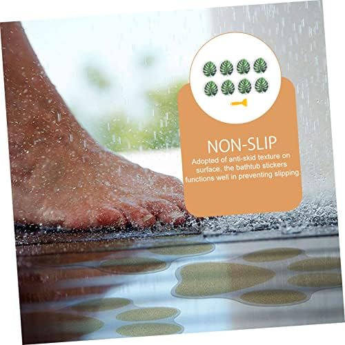 Leaf Shape Bathtub Stickers Non Slip Decals Set