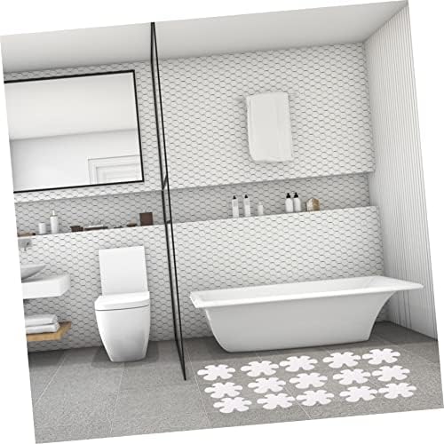 Wakauto 20Pcs Flower Shape Non-Slip Bath Safety Stickers