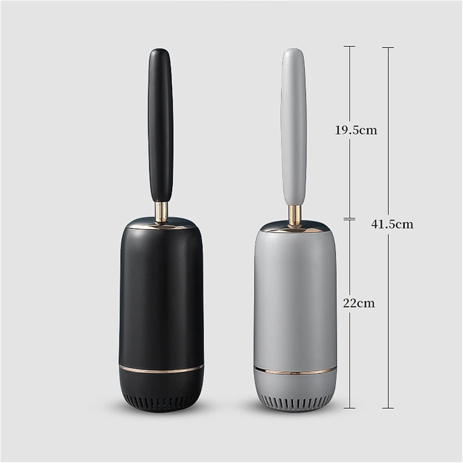 Wall-Mounted Toilet Brush with Gold Finish