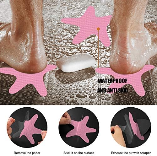 Anti Slip Shower Stickers 24 PCS Pink Safety Decals