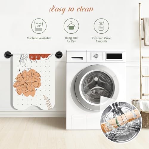 Boho Flower Bath Mat - Non Slip 40x16 Inch
