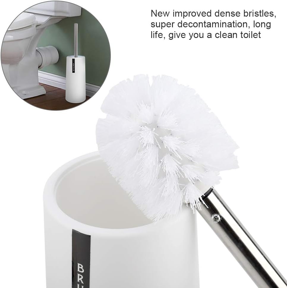 Gsycle Toilet Brush and Holder Set Stainless Steel Long Handle