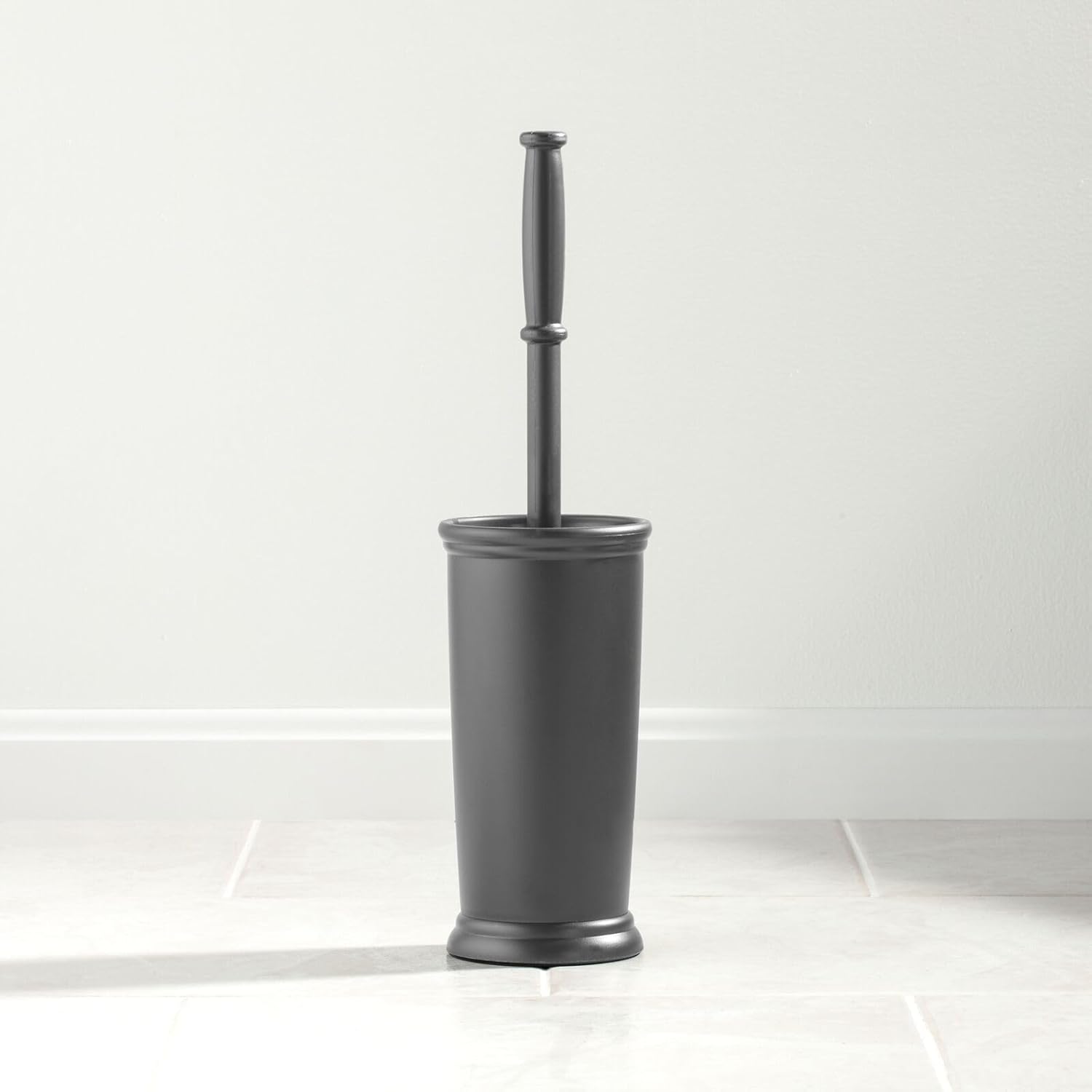 mDesign Toilet Bowl Brush with Modern Holder 1