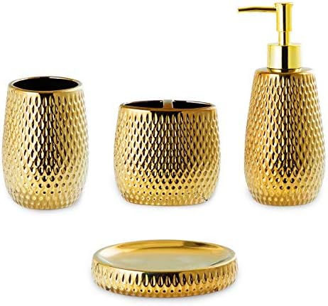 Luxury Gold-Ceramic Bathroom Accessory Set for Your Home