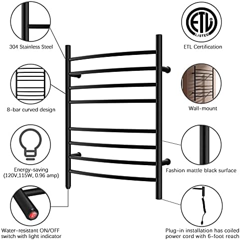 Curved Towel Warmer from HEATGENE for Efficient Drying