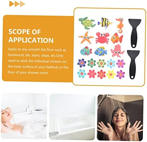 Ciieeo Anti-Slip Bathtub Stickers with Cartoon Animals 21 Pieces Set