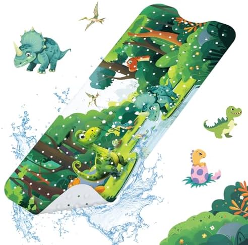 SHUCHING Dinosaur Bath Mat 40X16 Inch Non Slip
