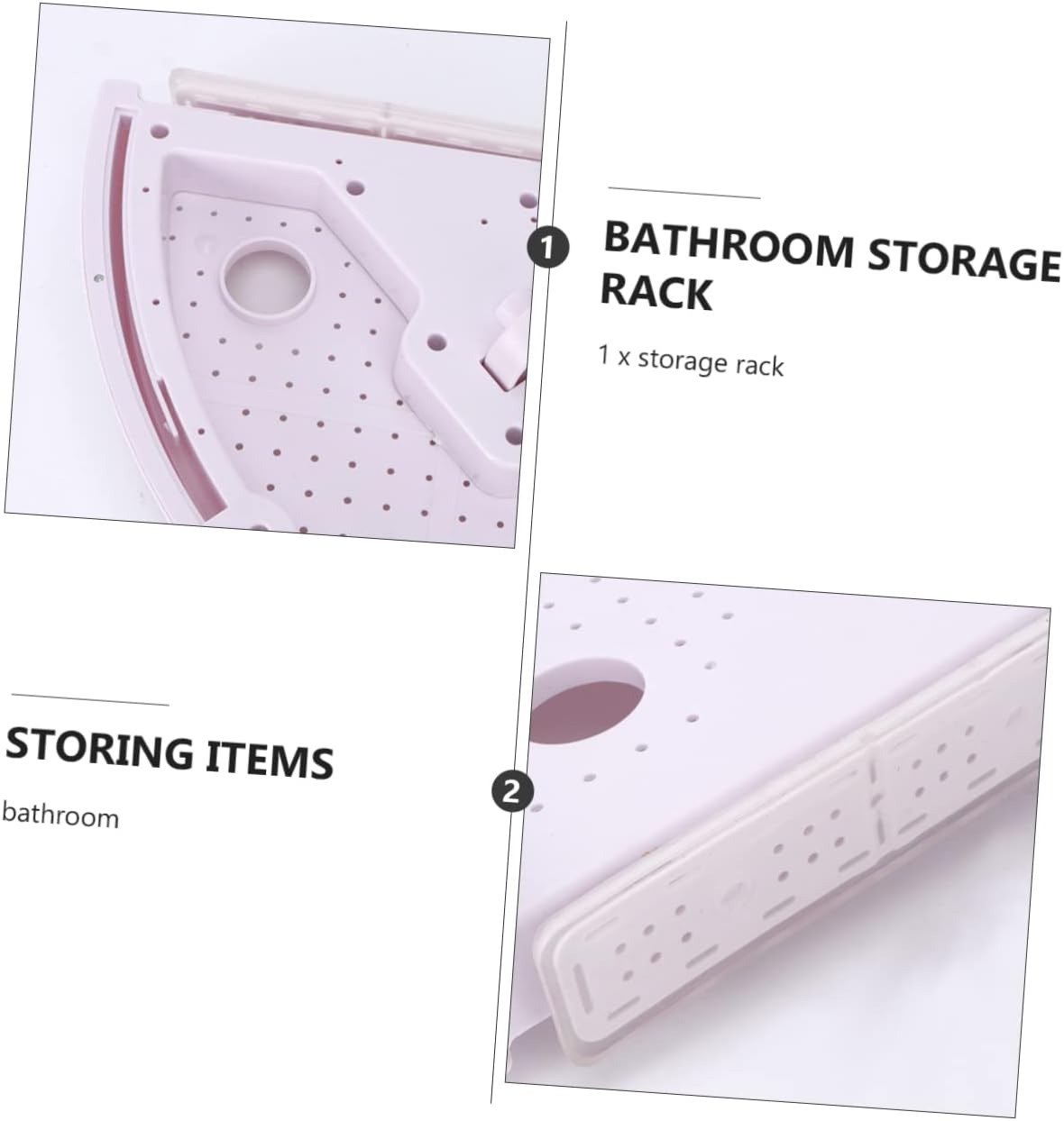 Zerodeko White Triangle Shower Shelf Sturdy Corner Storage Rack