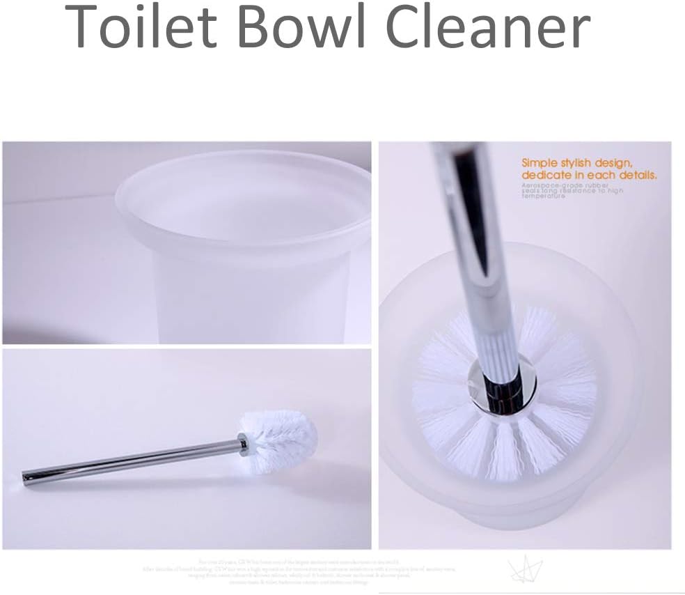 Stainless Steel Wall-Mounted Toilet Bowl Brush Holder Rust-Resistant and Ergonomic