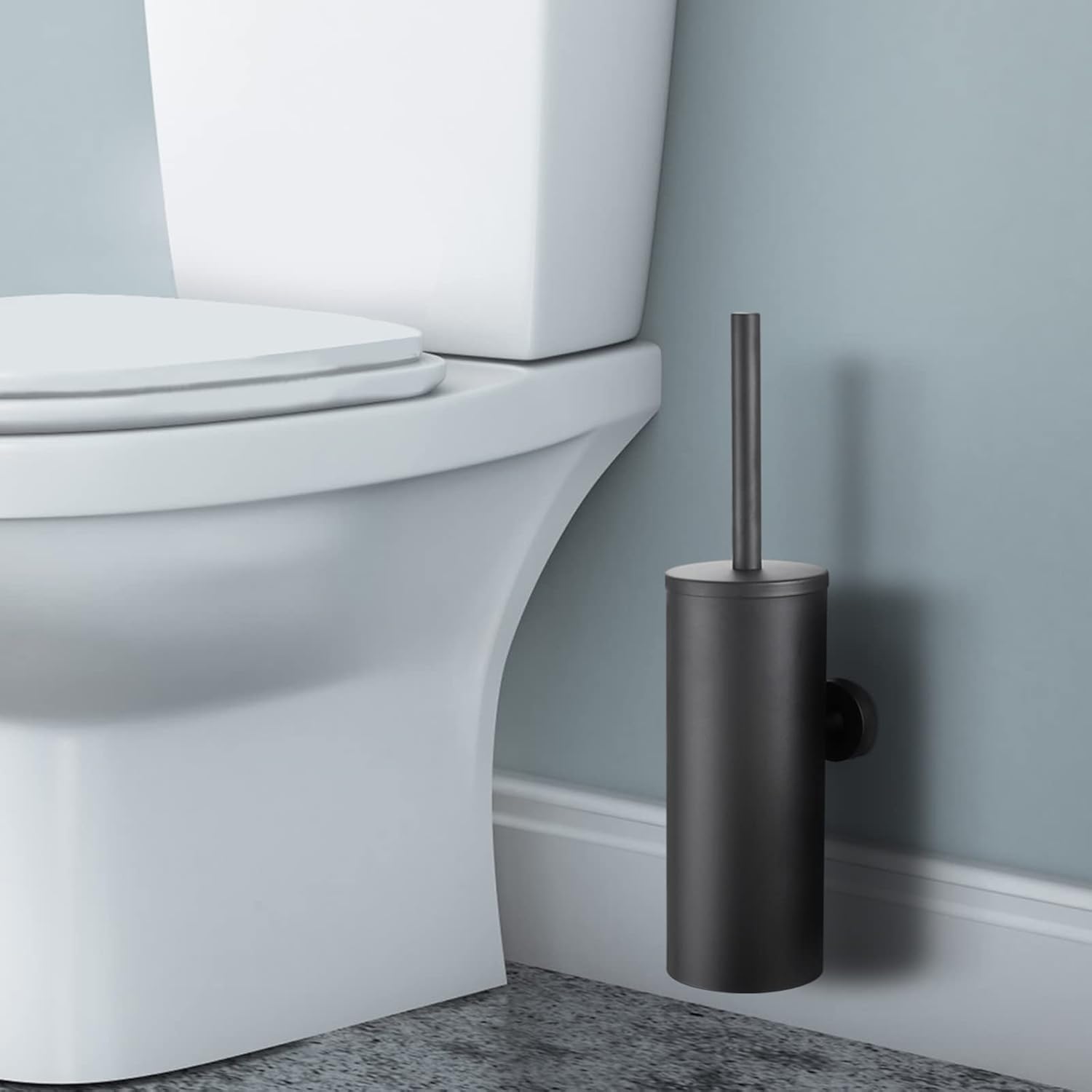 Wall-Mountable Toilet Brush Holder Stainless Steel