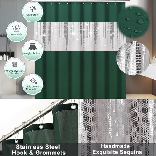 XLHOMO Dark Green Bathroom Accessory Set