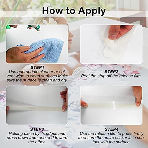 SX Bathtub Non-Slip Stickers 34 x 11 inches 12 pack