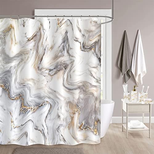 Elegant 4-Piece Bathtub Set with White Marble