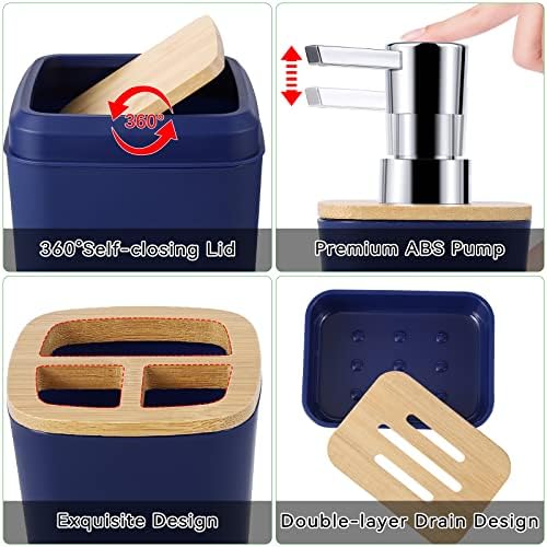 Navy Blue Bathroom Set Luxurious Accessories for Your Space