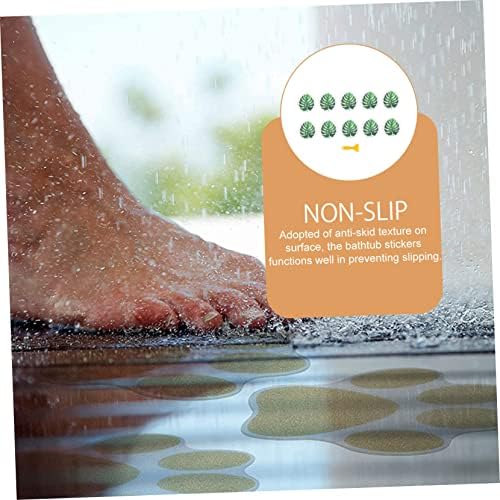1Set Leaf Anti-Slip Bathtub Stickers for Safe Bathing