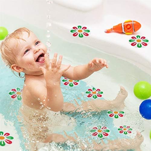 Non-Slip Fraction Design 8 Pieces Peva Decal Set for Bathrooms