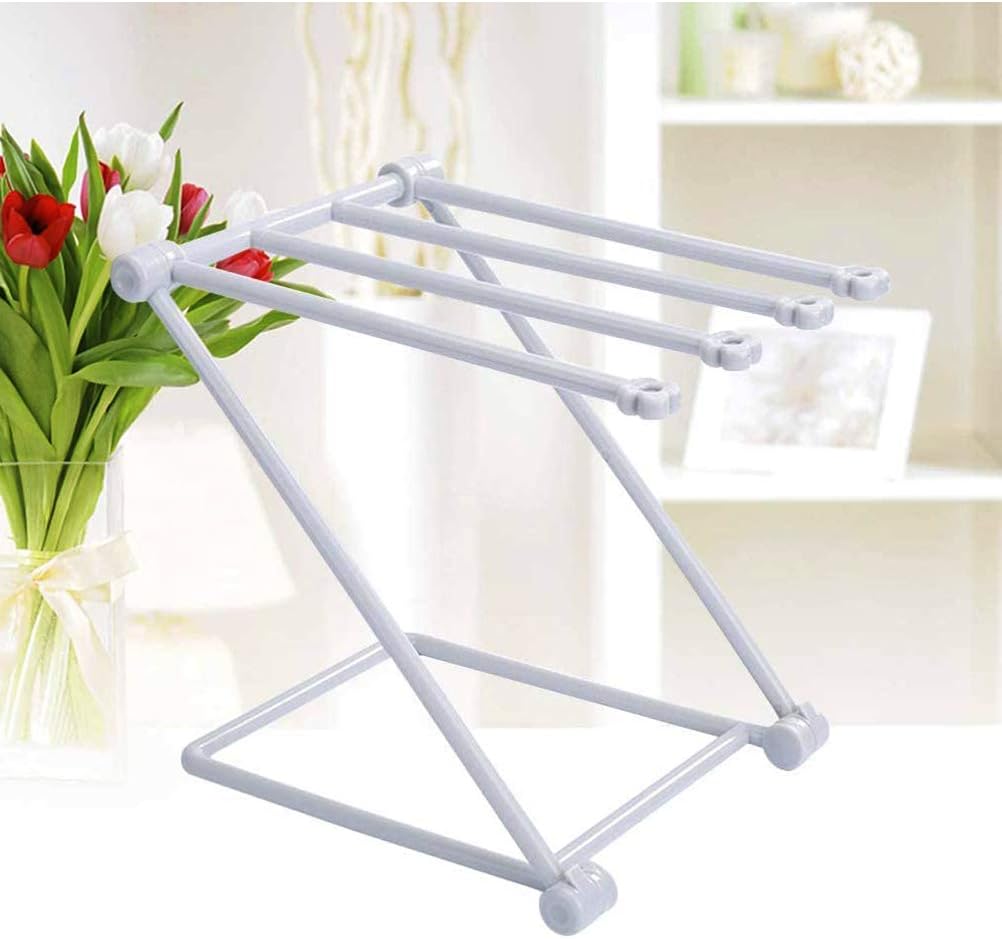 Stainless Steel Bathroom Towel Holder Z-Shape Foldable Towel Rack