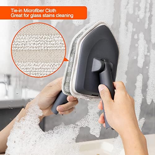 Scrub Brush with 56 Long Handle Multifunctional Tile and Tub Scrubber